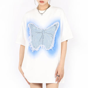 VILZSTUDIOS Oversized t-shirt with butterfly graphic design