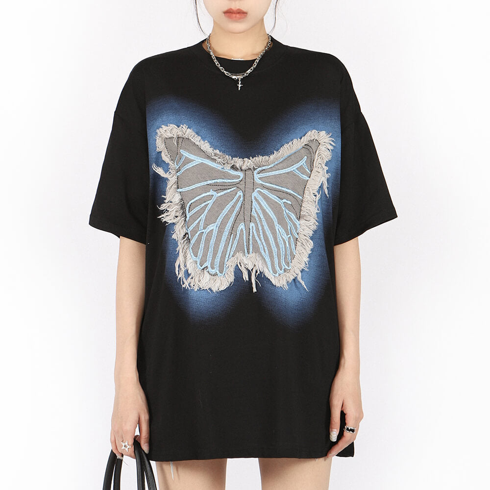 VILZSTUDIOS Oversized t-shirt with butterfly graphic design