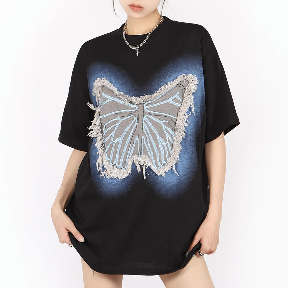 VILZSTUDIOS Oversized t-shirt with butterfly graphic design