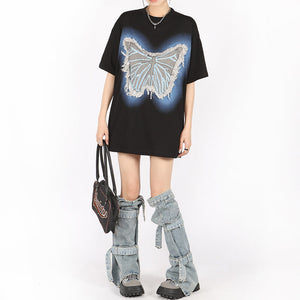 VILZSTUDIOS Oversized t-shirt with butterfly graphic design