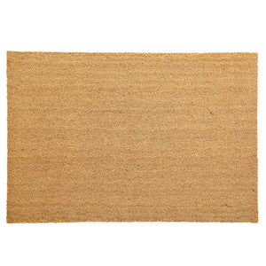 VILZSTUDIOS golden tan rectangular coir door mat with coarse bristled surface