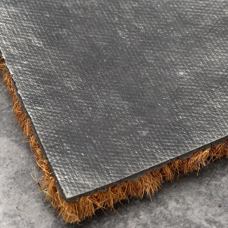 VILZSTUDIOS golden tan rectangular coir door mat with coarse bristled surface