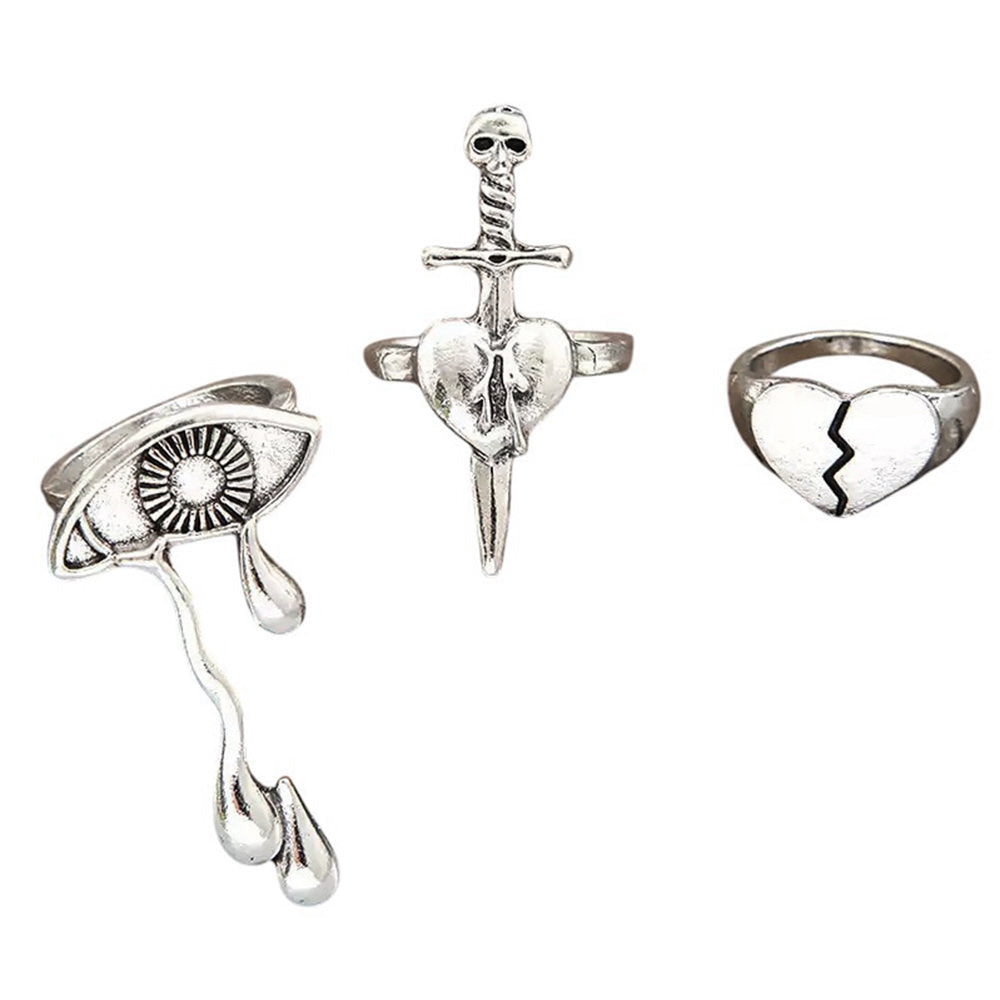 VILZSTUDIOS Gothic inspired ring set featuring adjustable designs