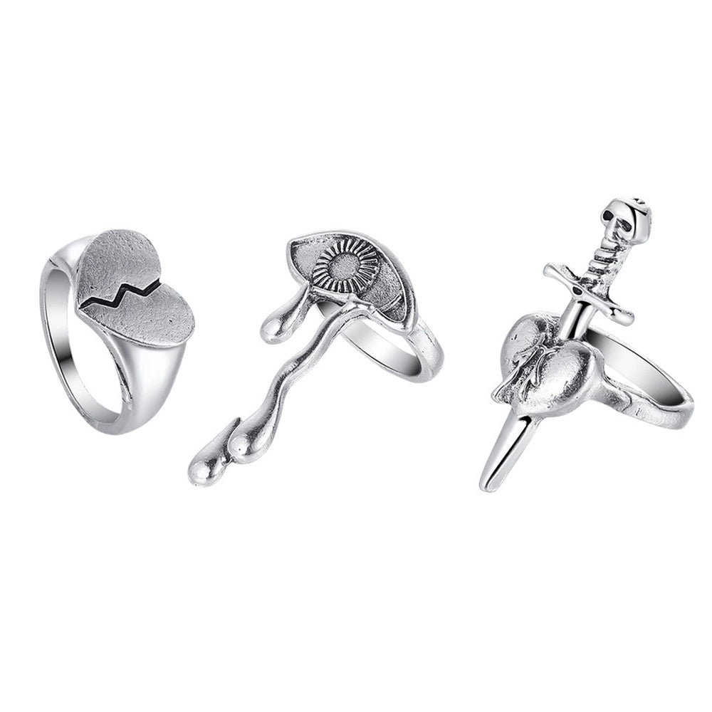 VILZSTUDIOS Gothic inspired ring set featuring adjustable designs