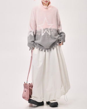 VILZSTUDIOS gradient knit sweater with star design