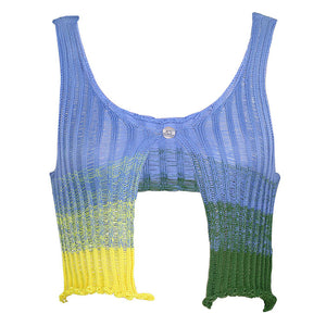 VILZSTUDIOS Gradient woven crop top from VILZSTUDIOS