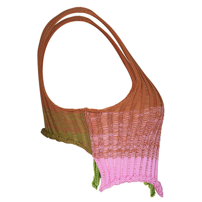 VILZSTUDIOS Gradient woven crop top from VILZSTUDIOS