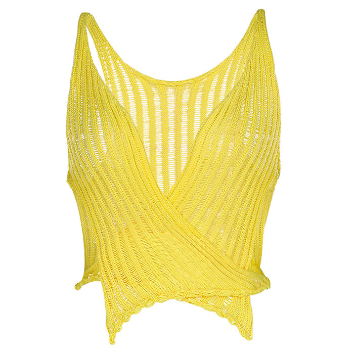 VILZSTUDIOS Gradient woven crop top from VILZSTUDIOS