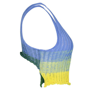 VILZSTUDIOS Gradient woven crop top from VILZSTUDIOS