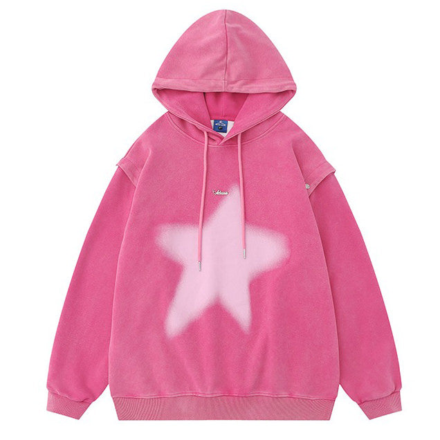 VILZSTUDIOS Y2K oversized hoodie with graffiti star print