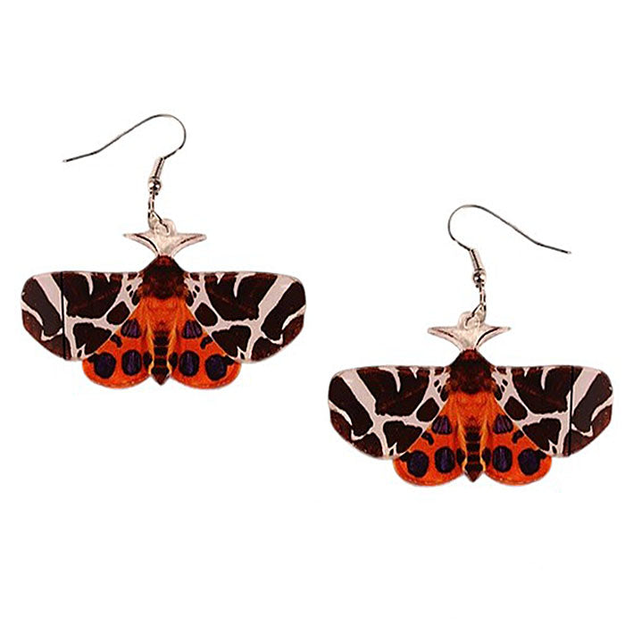 VILZSTUDIOS Graphic butterfly earrings in red and black