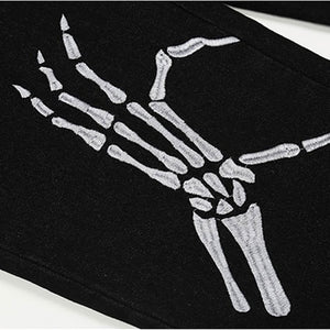 VILZSTUDIOS Graphic Hands Embroidery Denim Jeans by VILZSTUDIOS