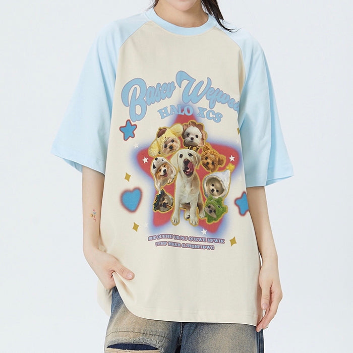 VILZSTUDIOS Oversized graphic tee featuring a playful design