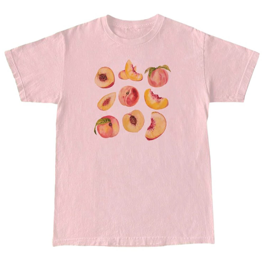 VILZSTUDIOS Graphic peach design casual tee