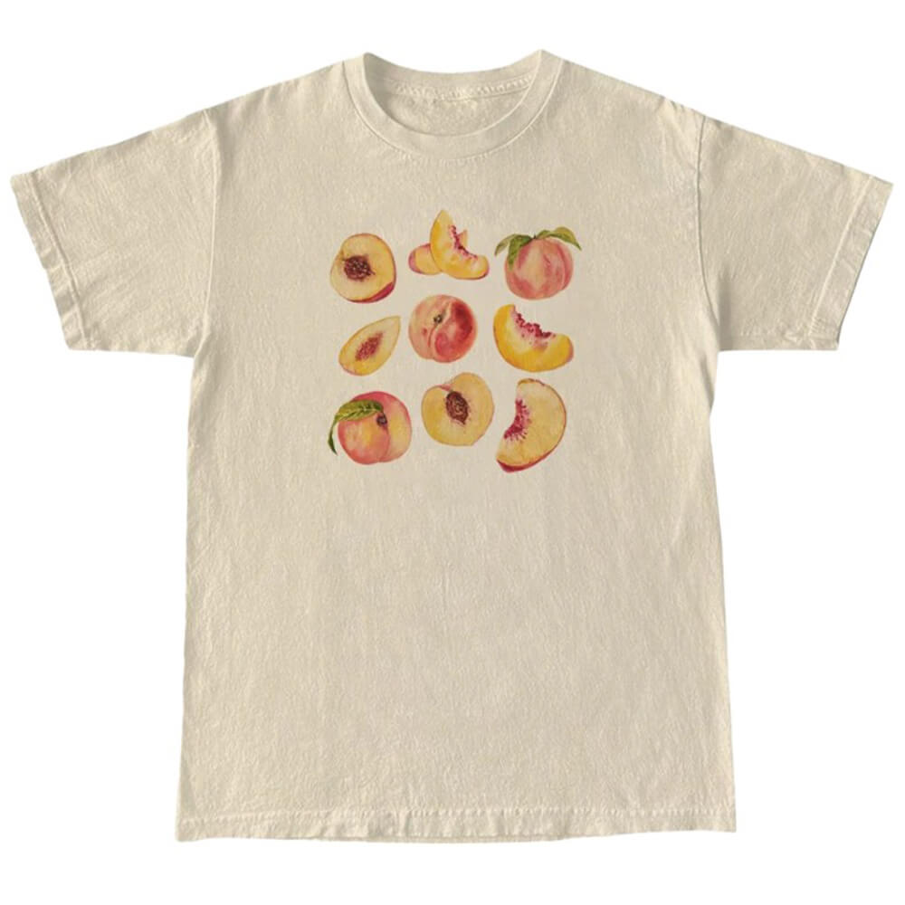 VILZSTUDIOS Graphic peach design casual tee