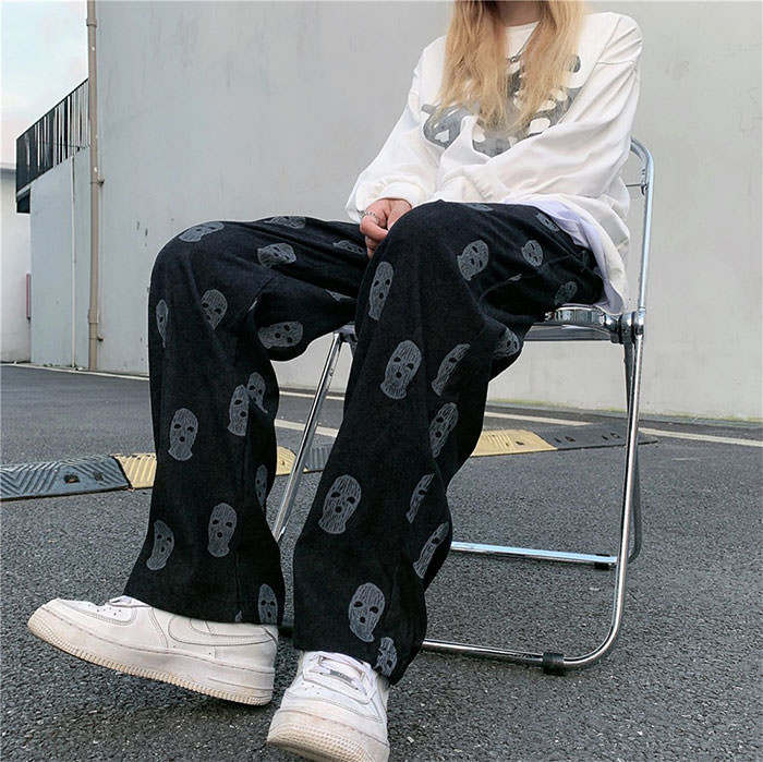 VILZSTUDIOS Stylish graphic print relaxed fit pants