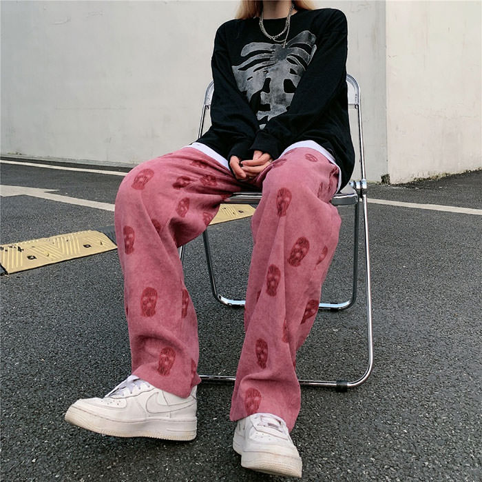 VILZSTUDIOS Stylish graphic print relaxed fit pants