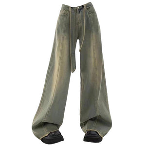 VILZSTUDIOS Grunge aged denim jeans for streetwear fashion