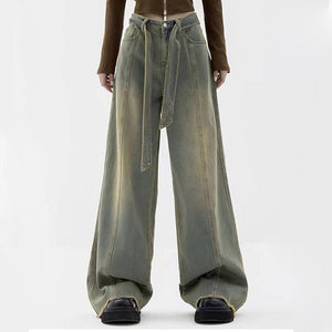 VILZSTUDIOS Grunge aged denim jeans for streetwear fashion