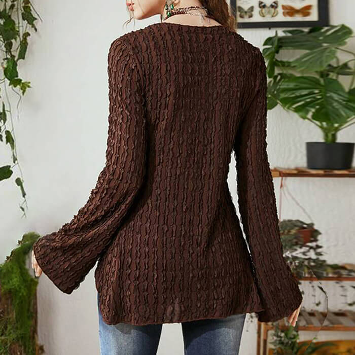 VILZSTUDIOS Long sleeve top with butterfly front tie design
