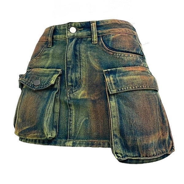 VILZSTUDIOS Cargo denim skirt for streetwear fashion