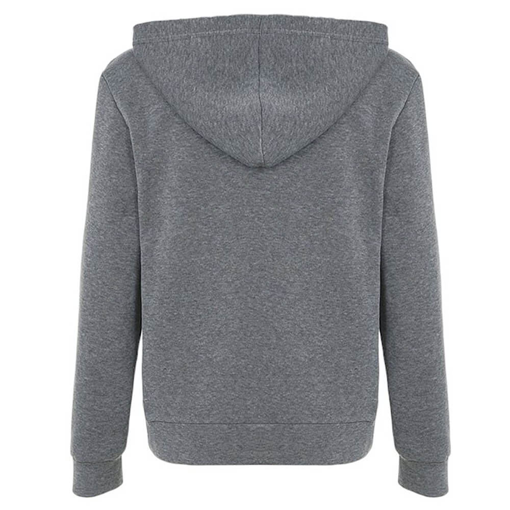 VILZSTUDIOS Grunge-style zip-up hoodie with skeleton and chain print