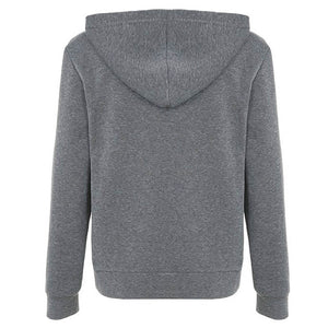VILZSTUDIOS Grunge-style zip-up hoodie with skeleton and chain print