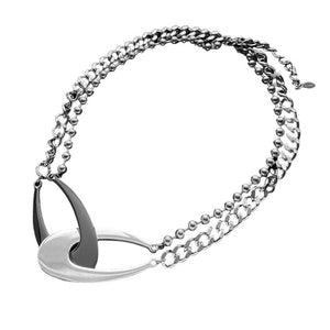 VILZSTUDIOS Grunge dual-layered chain link necklace