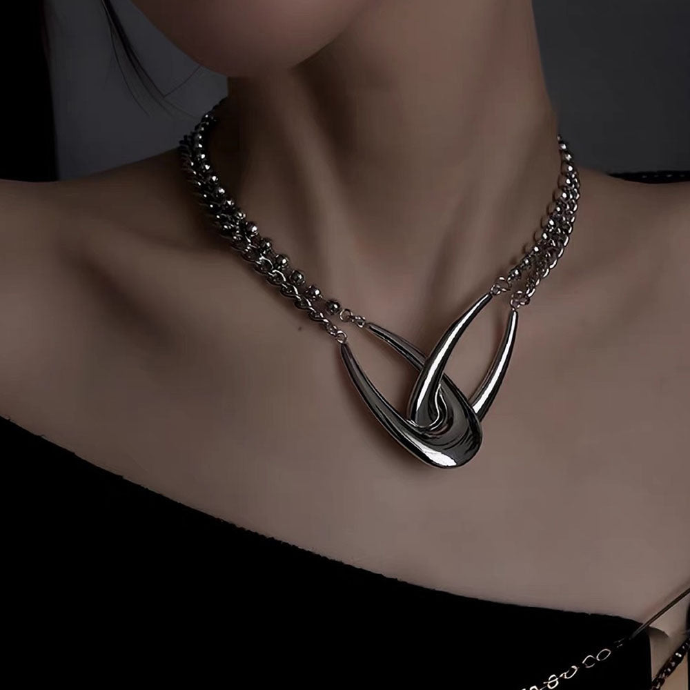 VILZSTUDIOS Grunge dual-layered chain link necklace