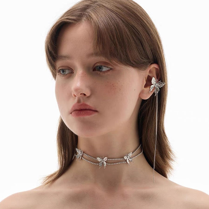 VILZSTUDIOS Butterfly ear cuff made of zinc alloy