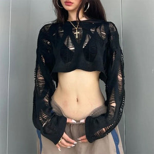 VILZSTUDIOS Stylish crochet crop top for streetwear fashion