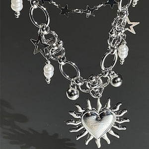 VILZSTUDIOS Grunge chain necklace made from zinc alloy