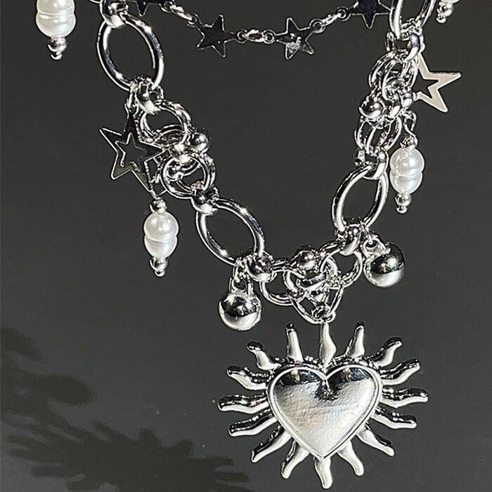 VILZSTUDIOS Grunge chain necklace made from zinc alloy