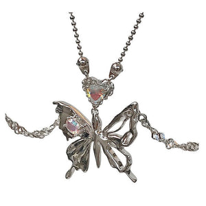 VILZSTUDIOS Stylish butterfly necklace in zinc alloy