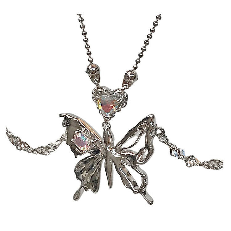 VILZSTUDIOS Stylish butterfly necklace in zinc alloy