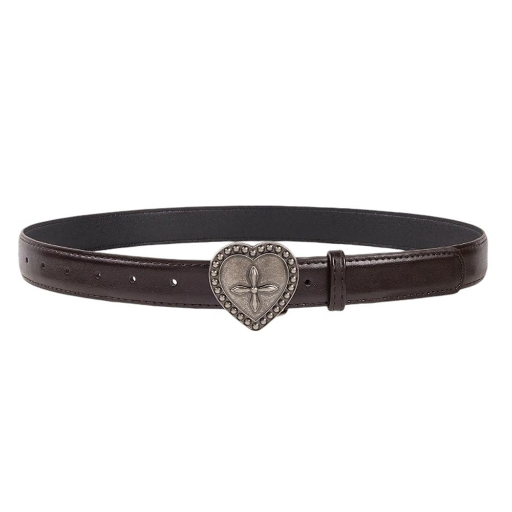 VILZSTUDIOS Stylish heart buckle belt for streetwear fashion