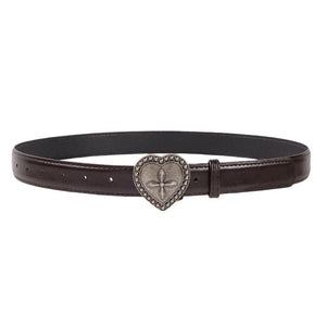 VILZSTUDIOS Stylish heart buckle belt for streetwear fashion