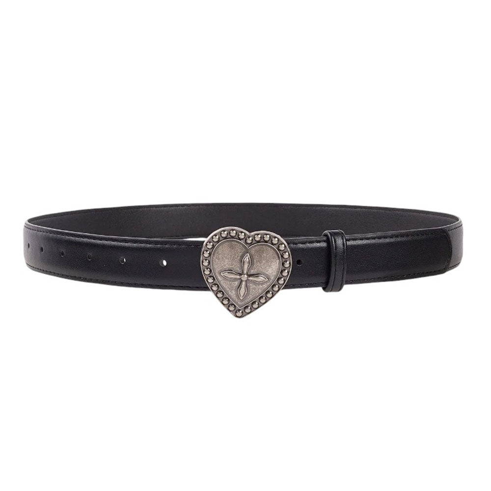 VILZSTUDIOS Stylish heart buckle belt for streetwear fashion