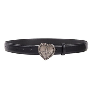 VILZSTUDIOS Stylish heart buckle belt for streetwear fashion