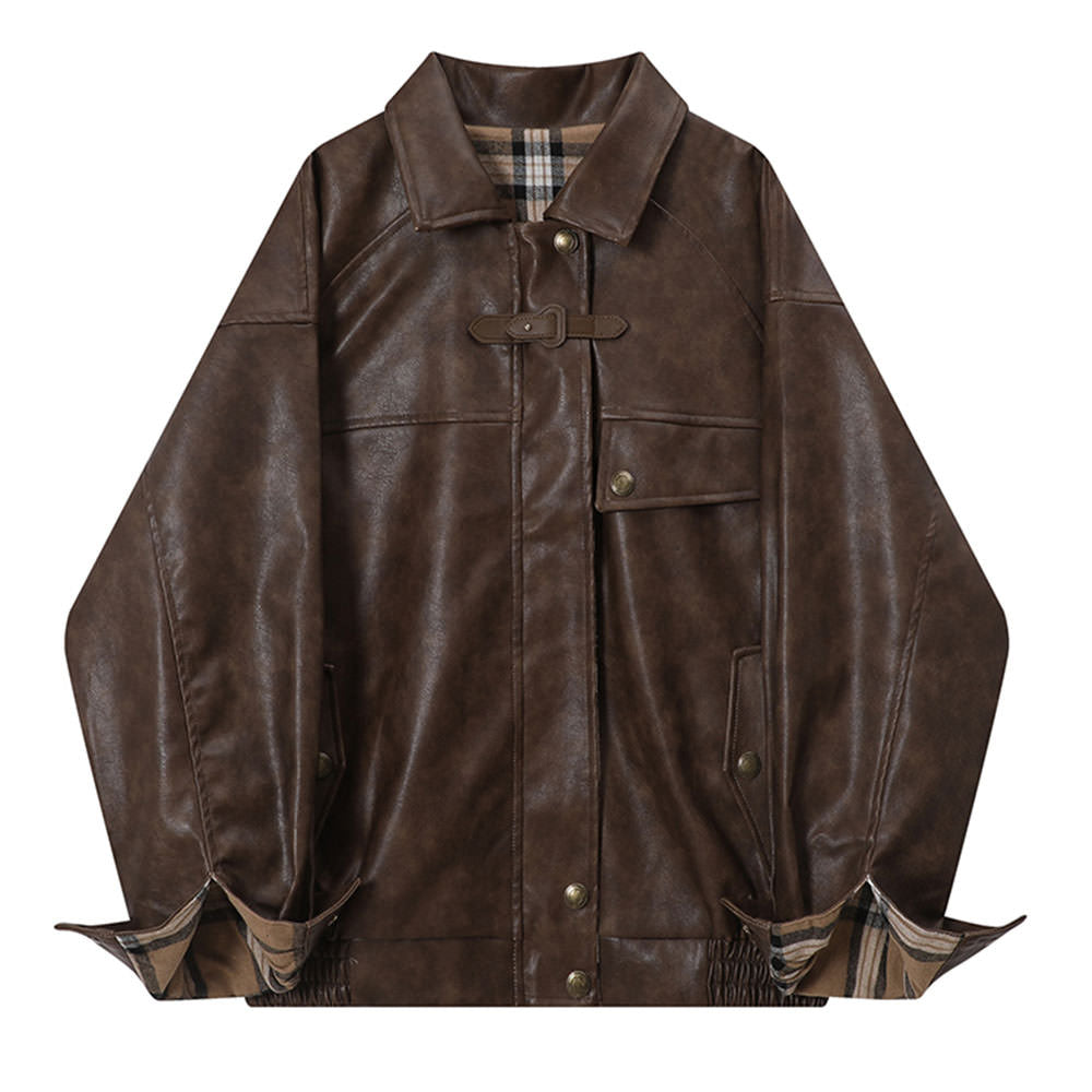 VILZSTUDIOS Grunge oversized leather jacket from VILZSTUDIOS