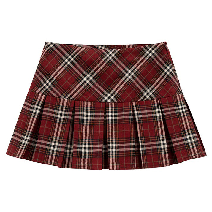 VILZSTUDIOS Grunge inspired pleated plaid skirt from VILZSTUDIOS