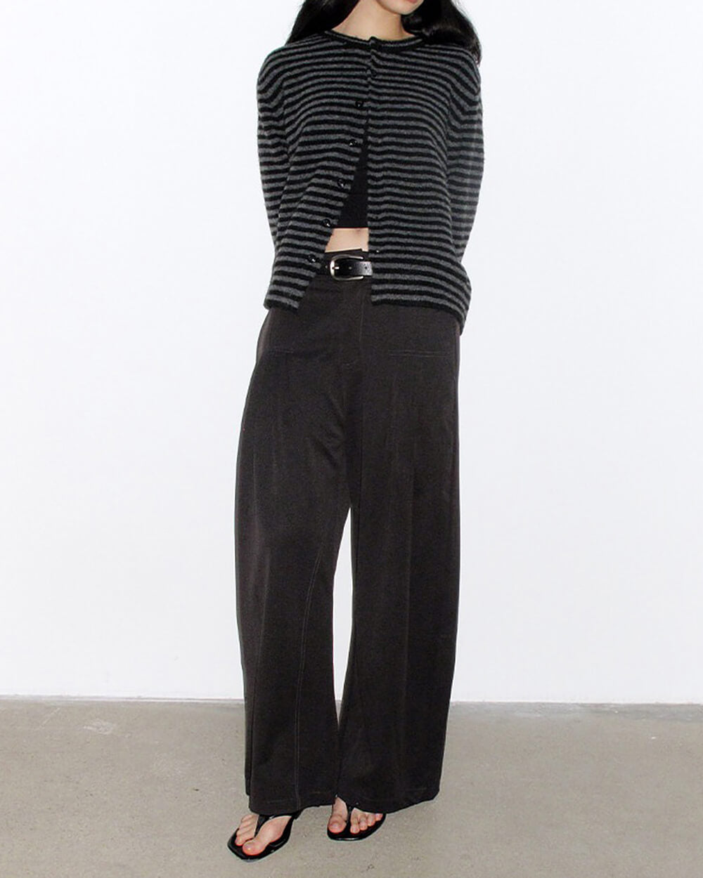 VILZSTUDIOS Striped cardigan with a relaxed fit and ribbed edges