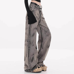 VILZSTUDIOS Distressed wide-leg jeans in gray from VILZSTUDIOS