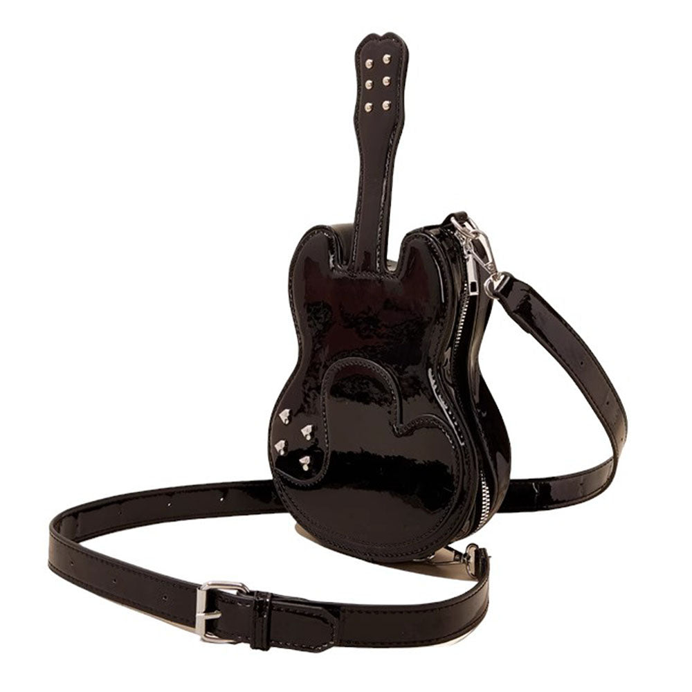 VILZSTUDIOS Guitar-inspired crossbody bag with heart-shaped cutouts