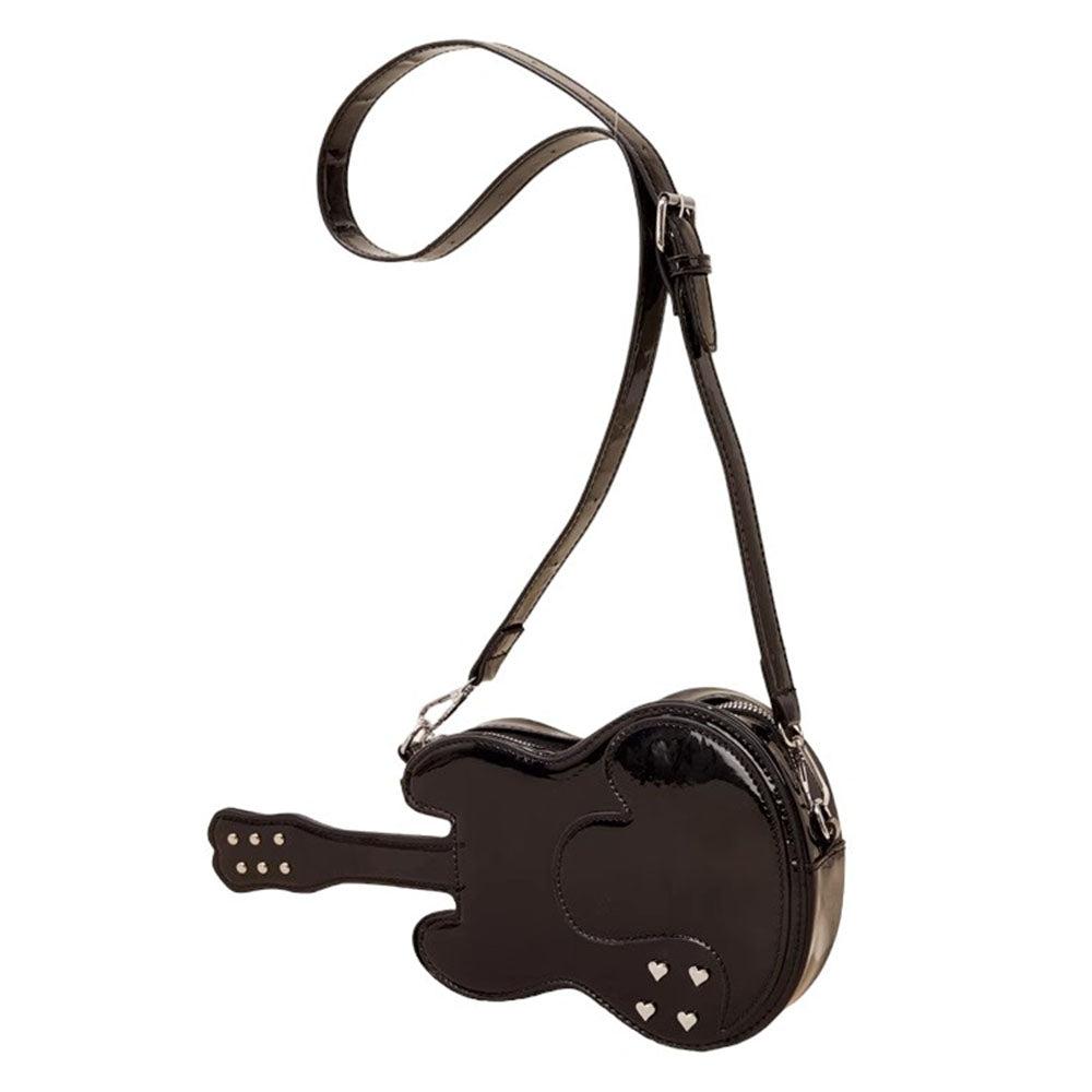 VILZSTUDIOS Guitar-inspired crossbody bag with heart-shaped cutouts