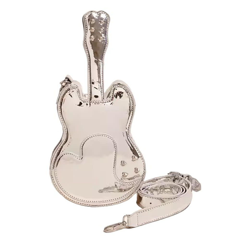 VILZSTUDIOS Guitar-inspired crossbody bag with heart-shaped cutouts