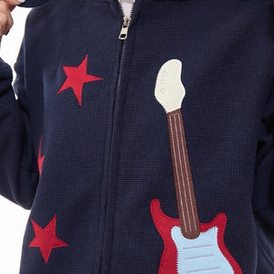 VILZSTUDIOS Bunny ears hoodie with guitar patch design