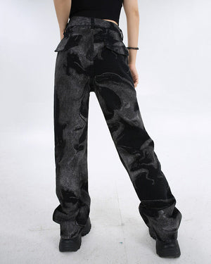 VILZSTUDIOS Straight leg jeans in high-quality denim