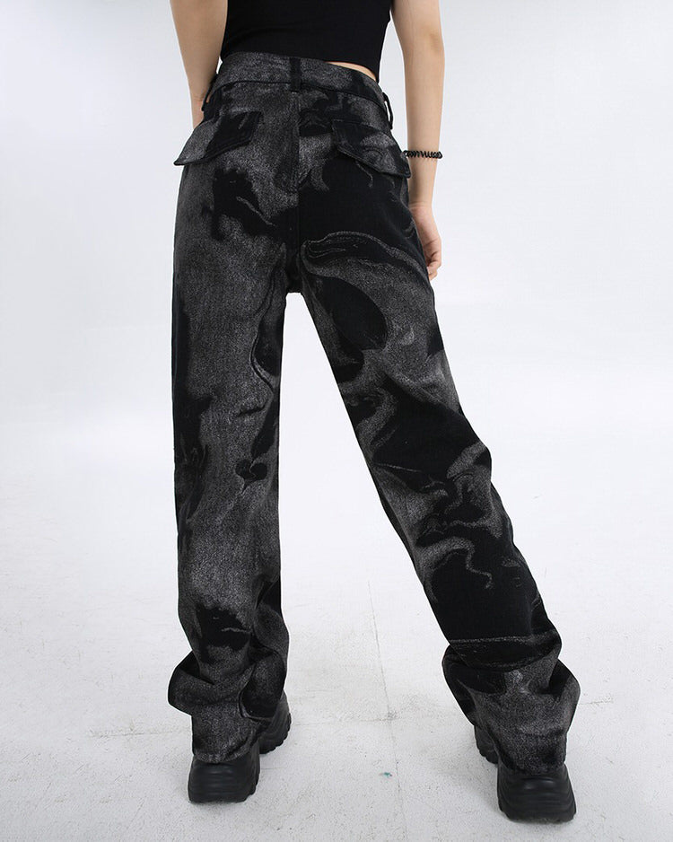 VILZSTUDIOS Straight leg jeans in high-quality denim