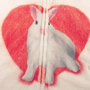 VILZSTUDIOS Cozy fleece jacket with playful bunny graphic